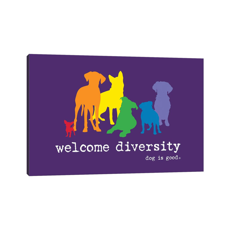 Diversity Pride by Dog Is Good And Cat Is Good - Wrapped Canvas Print, 20.32 cm H x 30.48 cm W