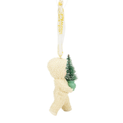 Ornement rétro arbre de Noël Snowbabies Celebrations Jolly Jadeite 2,83 po