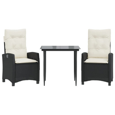 Rosecliff Heights 3 Piece Patio Dining Set With Cushions Poly Rattan