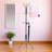 Palmer Coat Rack with Hanging Bar, 6 Hooks in Grey Metal, Modern and Contemporary Style