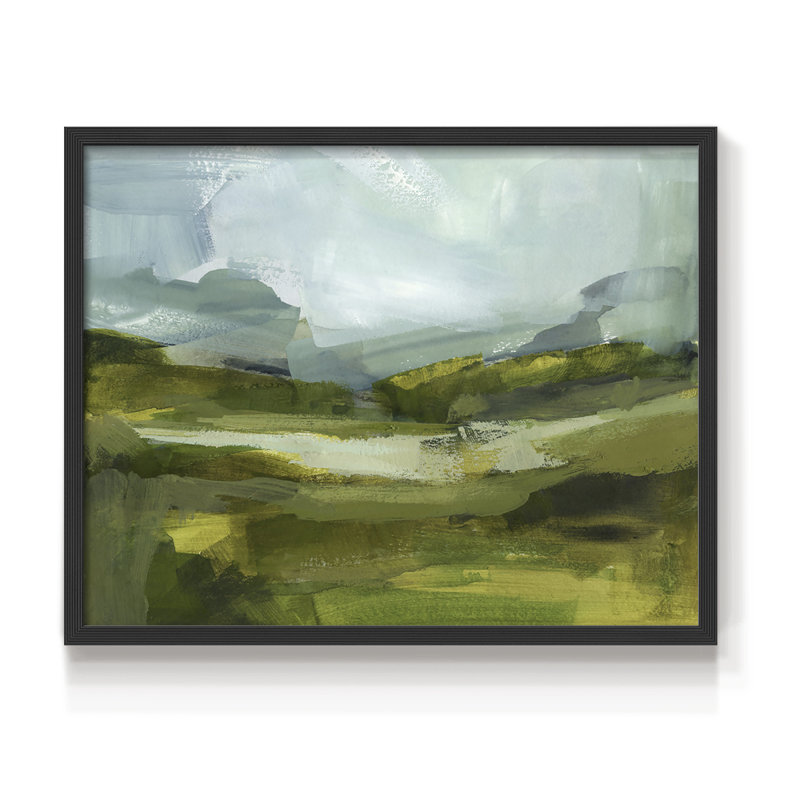 Emerald View III - Reproduction encadrée - Restickable, H 8 po x l 10 po, Noir