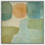 Doux sauge, bleu, orange, forme abstraite, décoration murale pour le salon-128139000-128139003