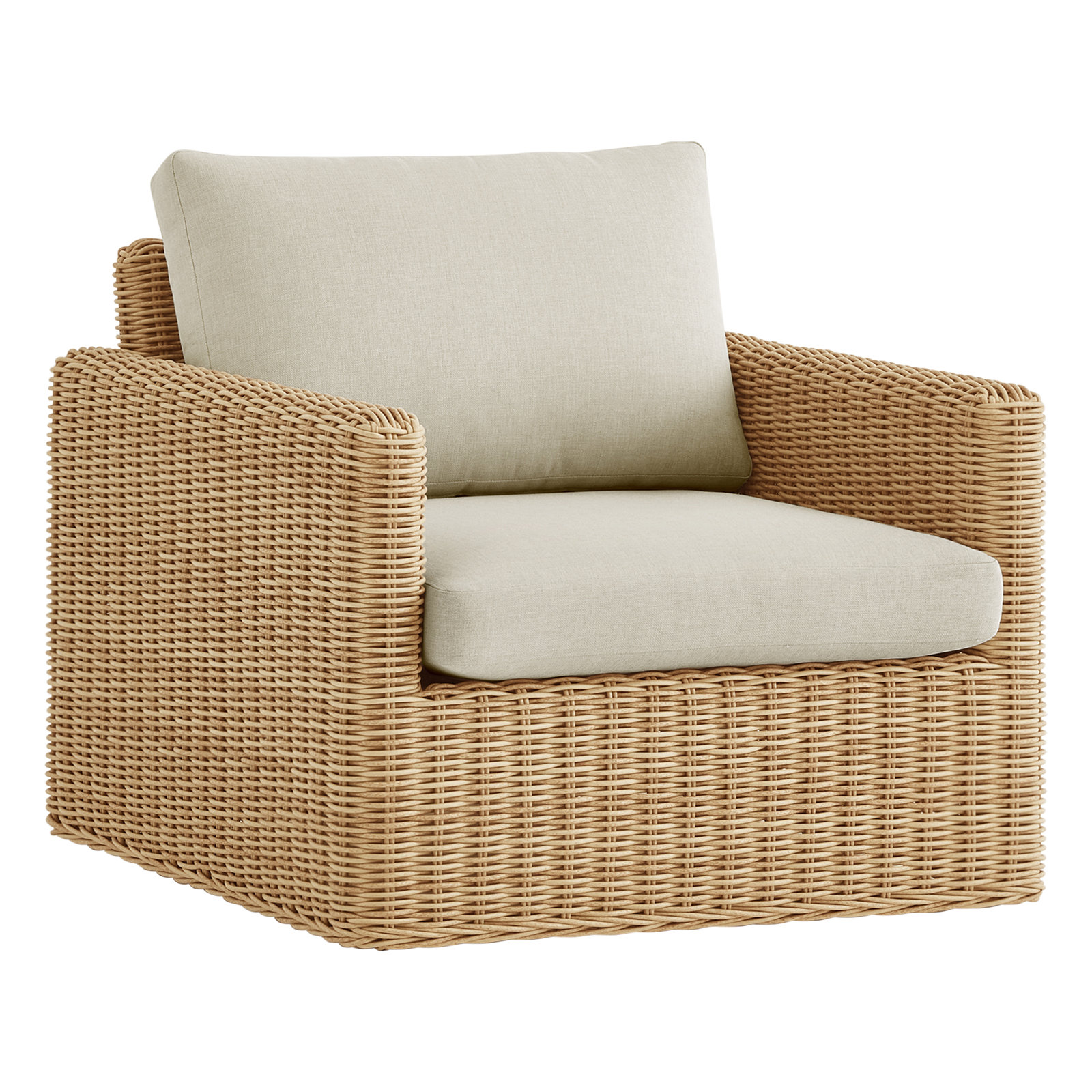 Abela Wicker Patio Lounge Chair With Cushions(Set Of 2)
