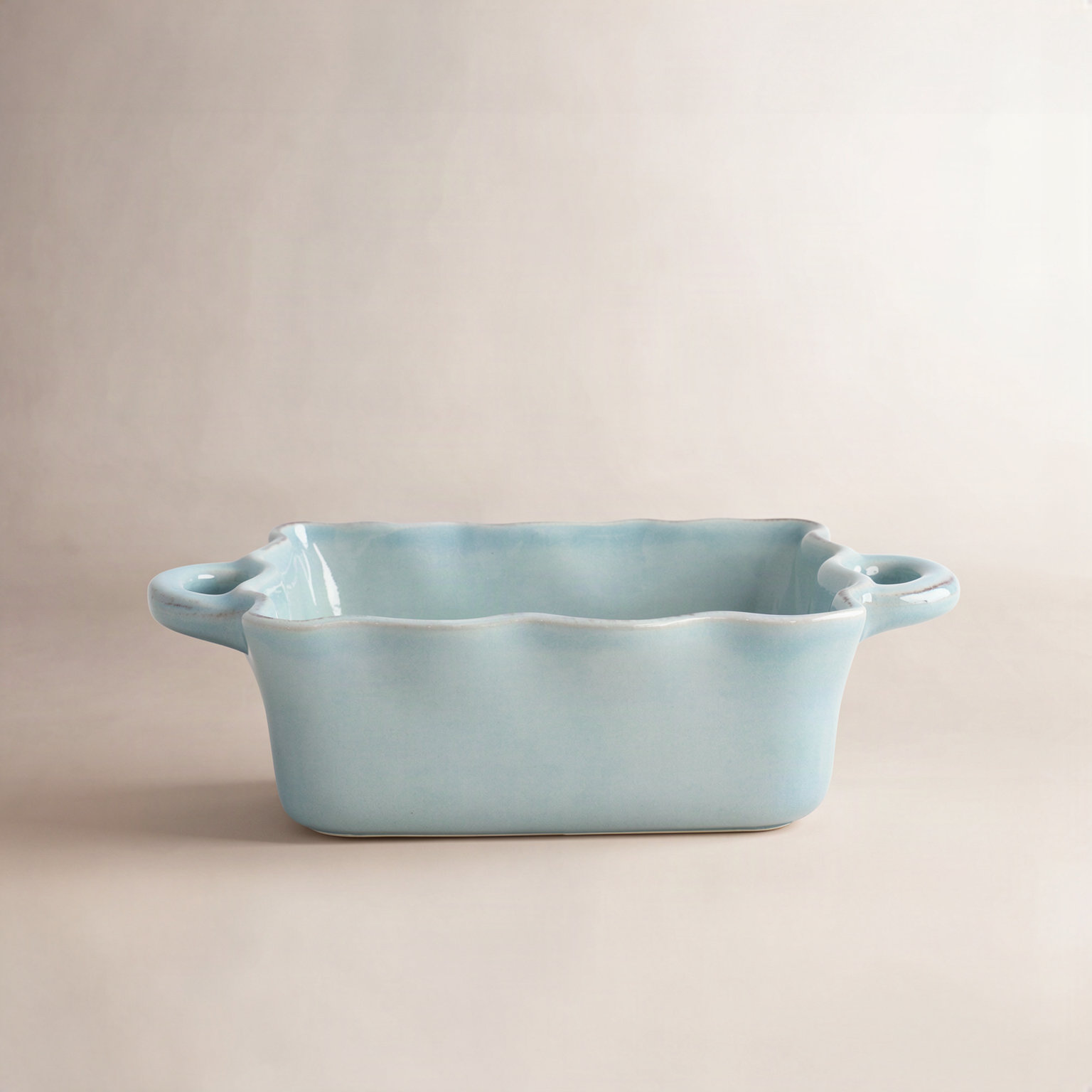 Cook and Host Square Stoneware Baker, Robins Egg Blue