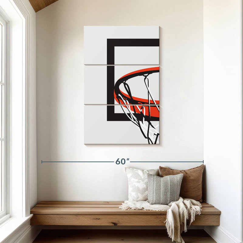Sireci Half Basketball Hoop, 45" H x 28" W
