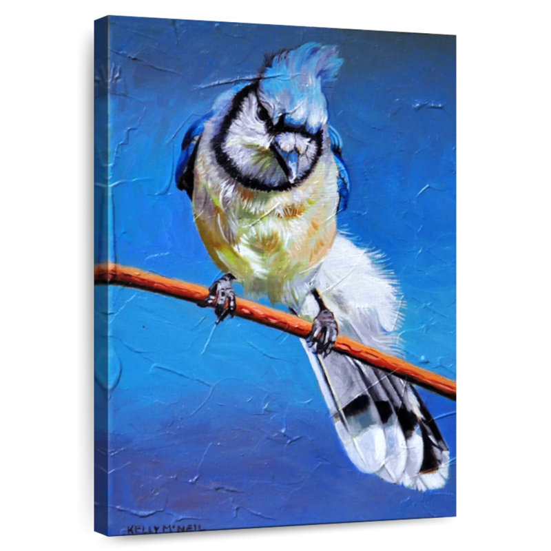 Brampt Blue Jay On A Branch, 48" H x 32" W