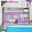 Lit mezzanine simple en bois massif avec rideau Ethridge Kids-1908180086-1908180088