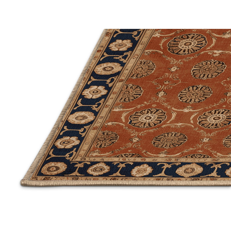 Tapis brun français lavable à la machine, Rectangulaire 3 pi x 5 pi
