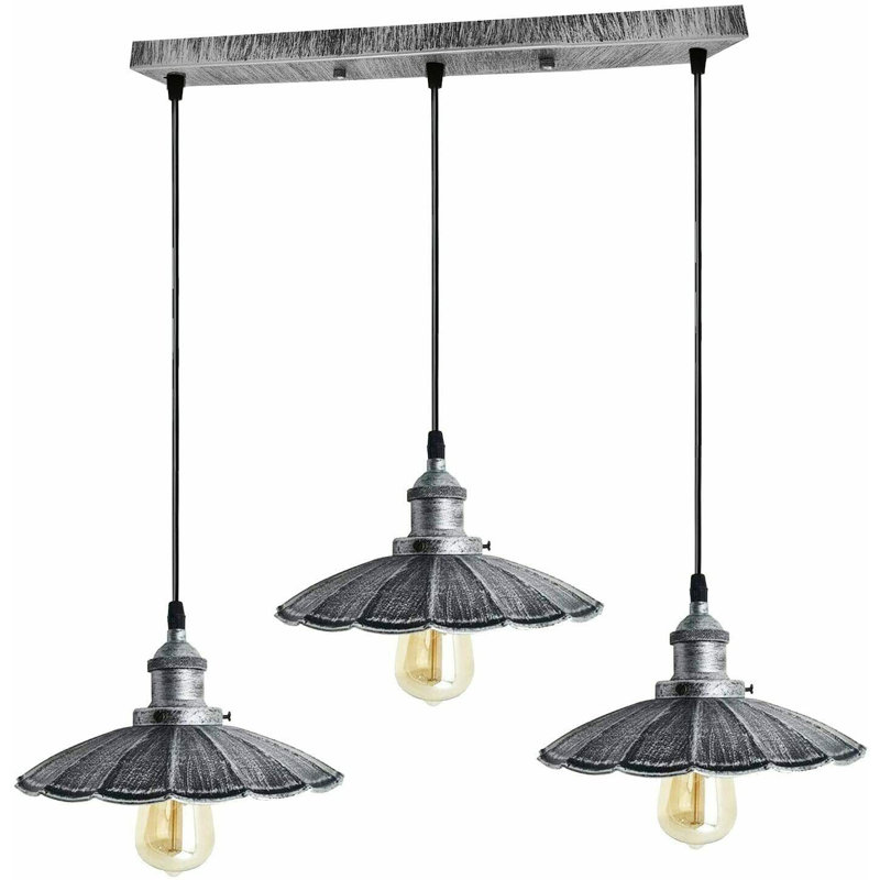 Old Ferry 3 - Light Brushed Silver Cluster Pendant