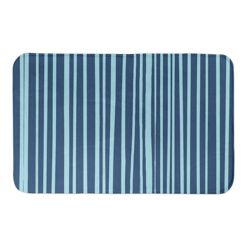 Tapis pour salle de bain Binx, Bleu