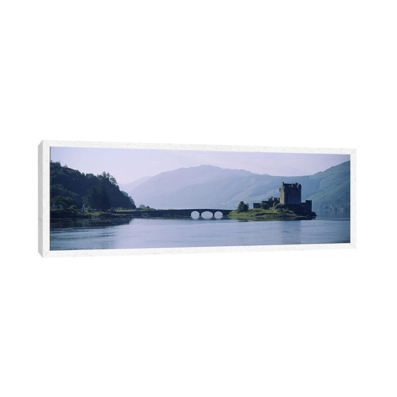 Castle At The LakesideEilean Donan Castle, Loch Duich, Highlands Region, Scotland by Panoramic Images - Floater Frame Panoramic Gallery-Wrapped Canvas Giclée on Canvas