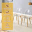 Modern Dining Table Sets With Tempered Glass And Golden Metal Legs