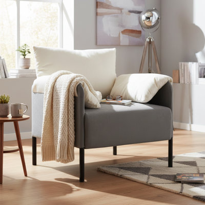 27.5'' Wide Modern Soft Chenille Fabric Upholstered Accent Chair With Padded Armrest
