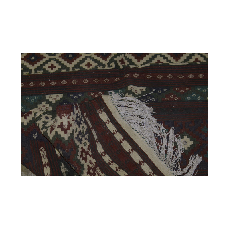 Hand-Knotted High-Quality Dark Brown and Ivory Area Rug