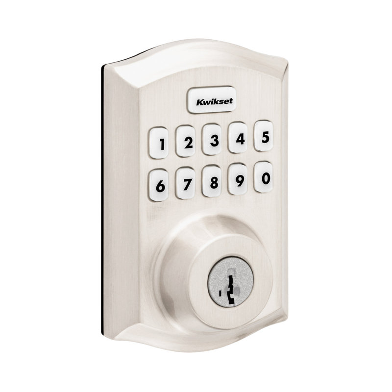 Home Connect Smart Electronic Single Cylinder Deadbolt, Satin Nickel