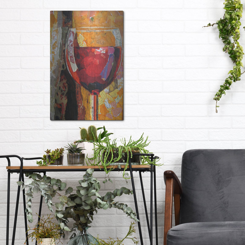 Winston Porter «Vino» par St. Hilaire Elizabeth, art mural en métal, H 16 po x l 12 po