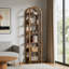 Storage Rack,6-Tier Bookshelf,Slim Arched Bookcase