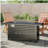 24" steel propane fire pit table with cover