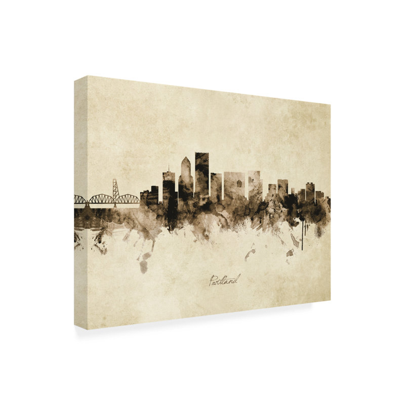 «Michael Opson Skyline Vintage» par Michael Tompsett, H 35 po x l 47 po x P 2 po