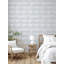 Taupe Mountain Peak Peel & Stick String Wallpaper-196794134