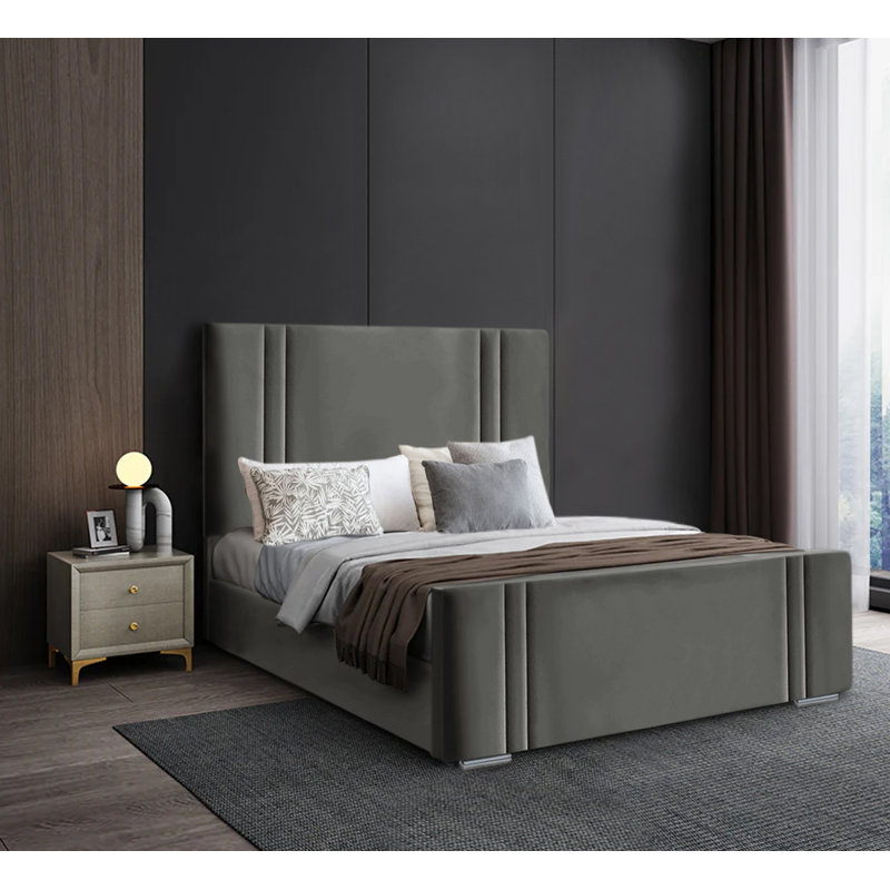 Antria Upholstered Bed, Asphalt, Double (4'6)