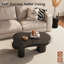 Table basse de 39 po en forme de nuage moderne en forme de nuage noire pour le salon avec 3 pieds, mat doux, plateau de table subtilement lustré-1232767842-1232767850