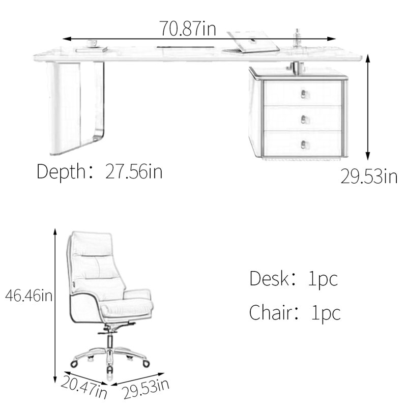 Degroot, Gray/White, 29.53" H x 70.87" W x 27.56" D