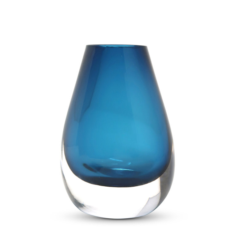 Vase 6,5 "H, Bleu, H 6,5 po x l 4,75 po x P 2 po