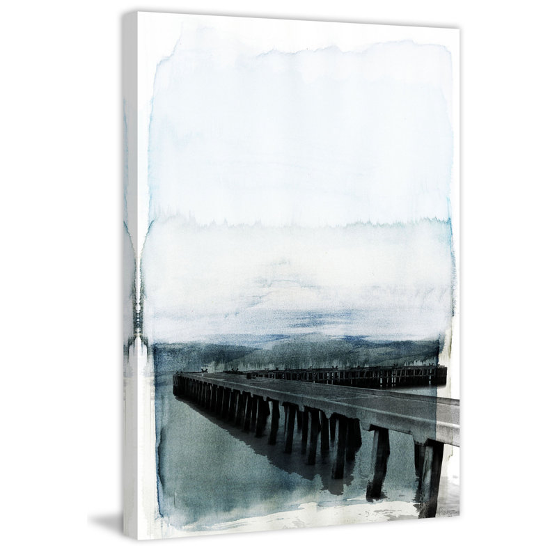 « wharf » par parvez taj,, reproduction d’art sur toile tendue, H 60 po x l 40 po