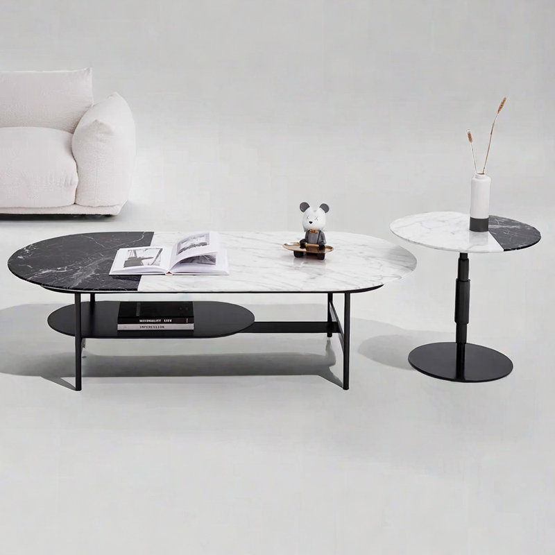 Combinaison simple de taille de table basse en marbre