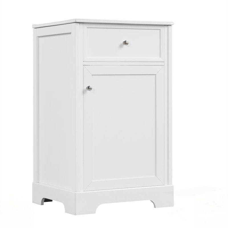 Meuble-lavabo de salle de bain avec lavabo, porte à fermeture douce, support de rangement et tablette réglable pour les salles de bain modernes