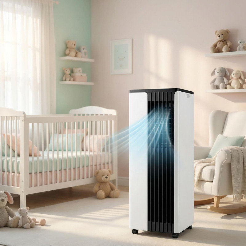 Portable Air Conditioner with Dehumidifier, 8,000 BTU Cooling for 400 Sq. Ft. Rooms, 3-in-1 AC Unit with Window Kit, Remote Control