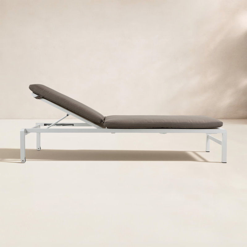 Olly Outdoor Chaise Lounge, Gray