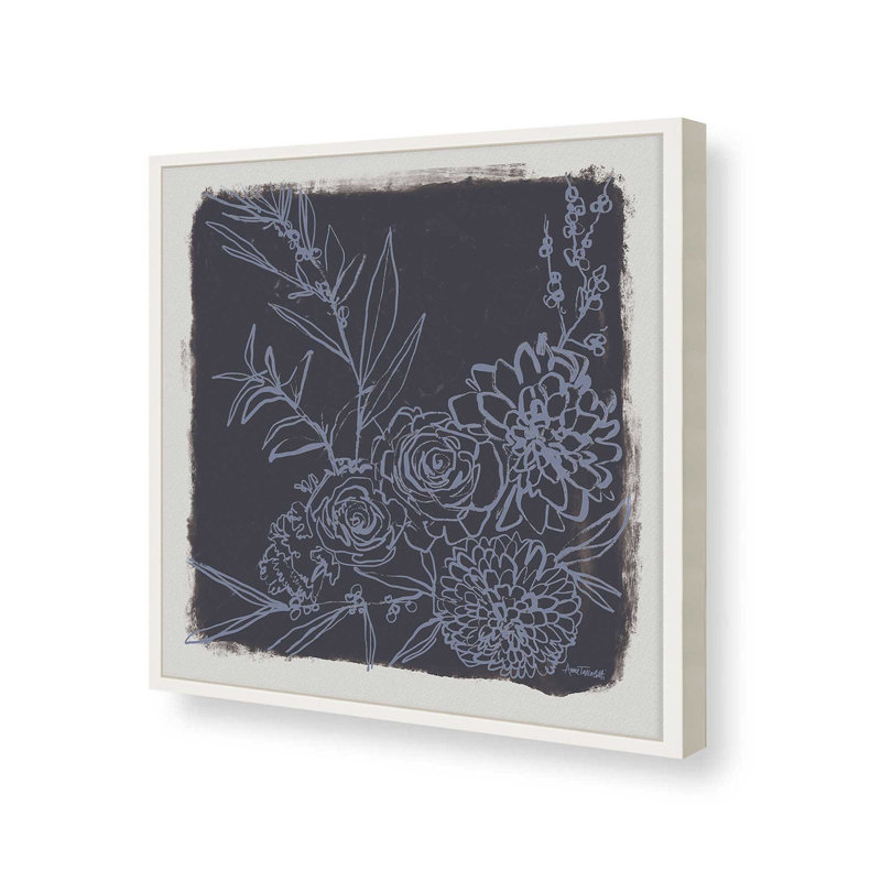«Flower Bundle Dark» par Anne Tavoletti, reproduction d'art, H 20 po x l 20 po, Blanc