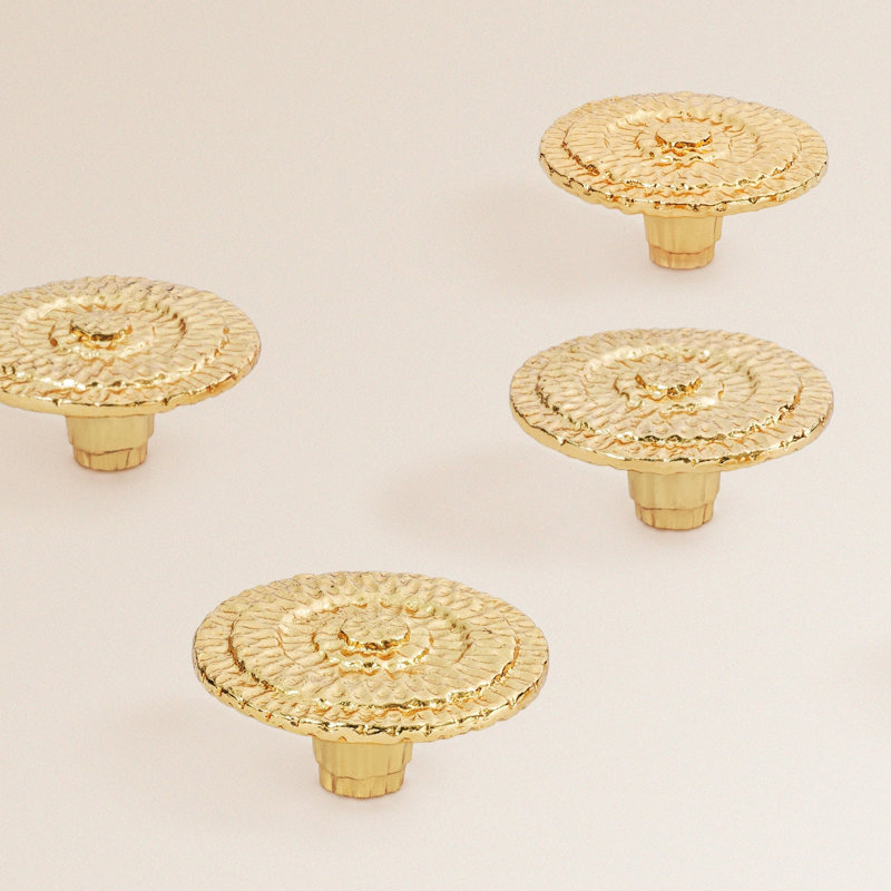 Gotham Hardware Knob, Gold, 1.5"
