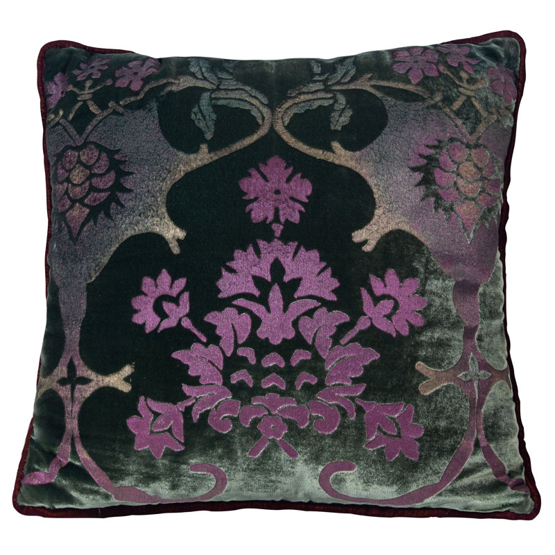 Flora Velvet Square Pillow Cover