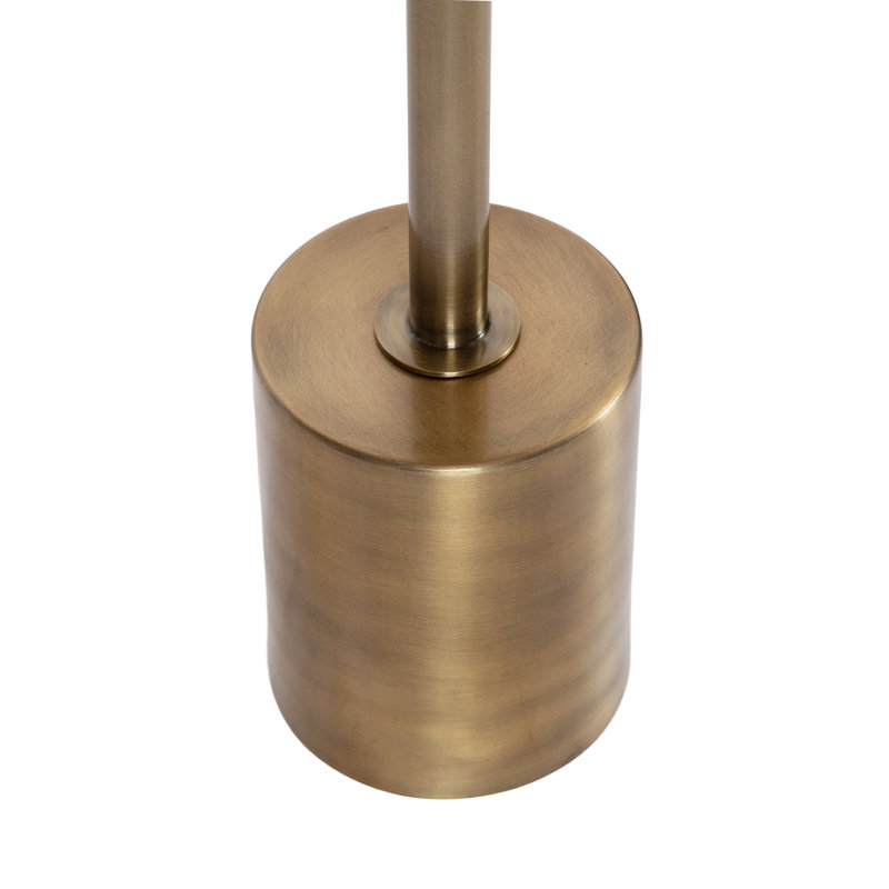 Table d'appoint moderne Modern, Plateau en bois brun foncé / base dorée
