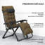 Chaise inclinable zéro gravité avec dossier réglable, kaki-1380949384