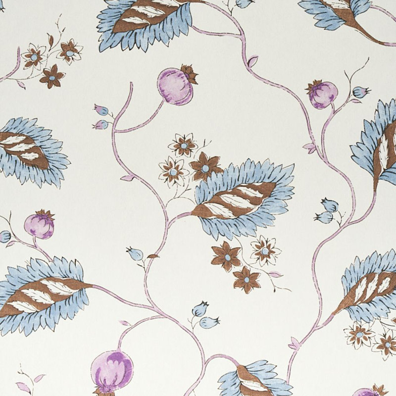 Maryam Vine Wallpaper, Sky/Plum