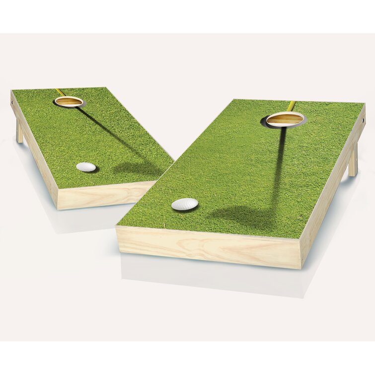 2' x 4' Golf Solid Wood Cornhole Set with Bags