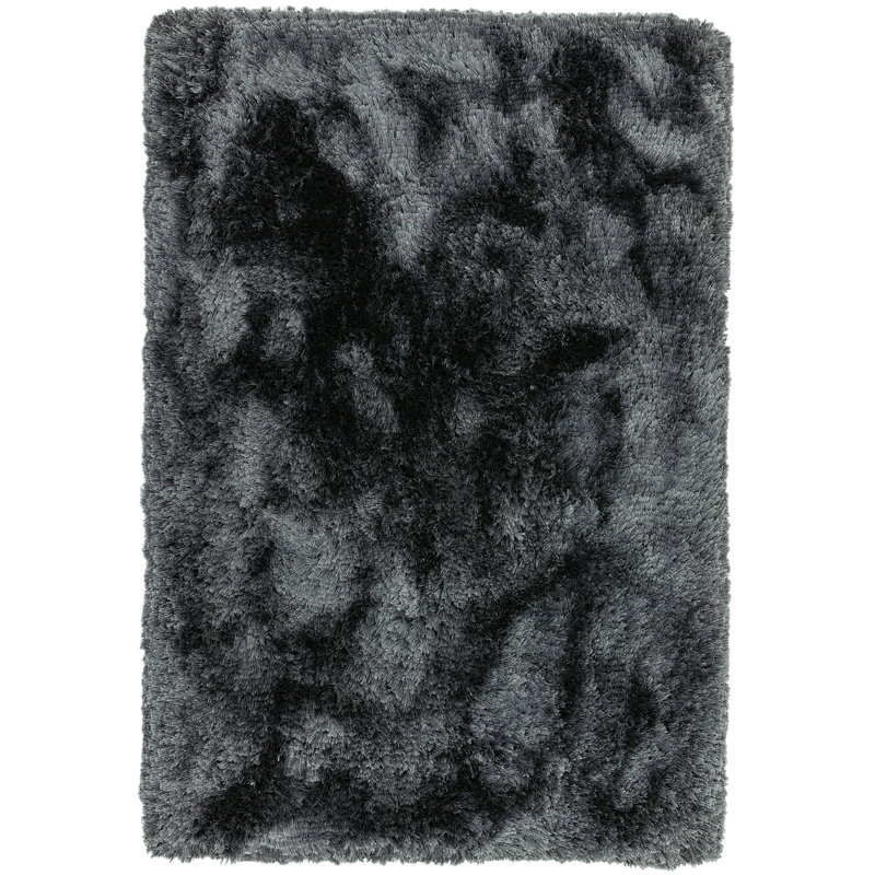 Plush Deep Pile Shaggy Slate Rug, Rectangle 120 x 170cm