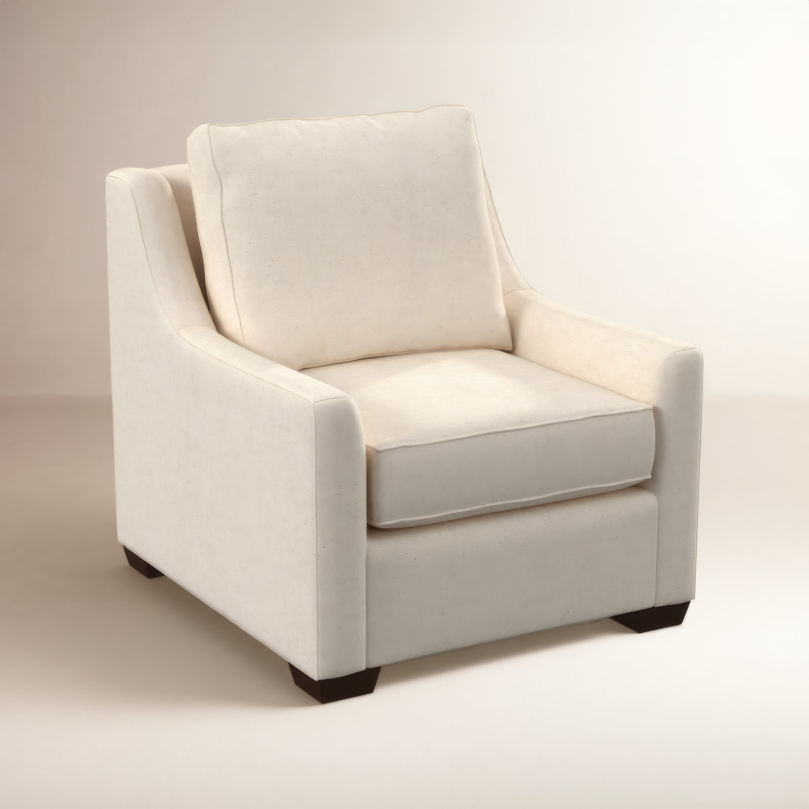 Gemi Upholstered Armchair, Bayou Natural Canvas
