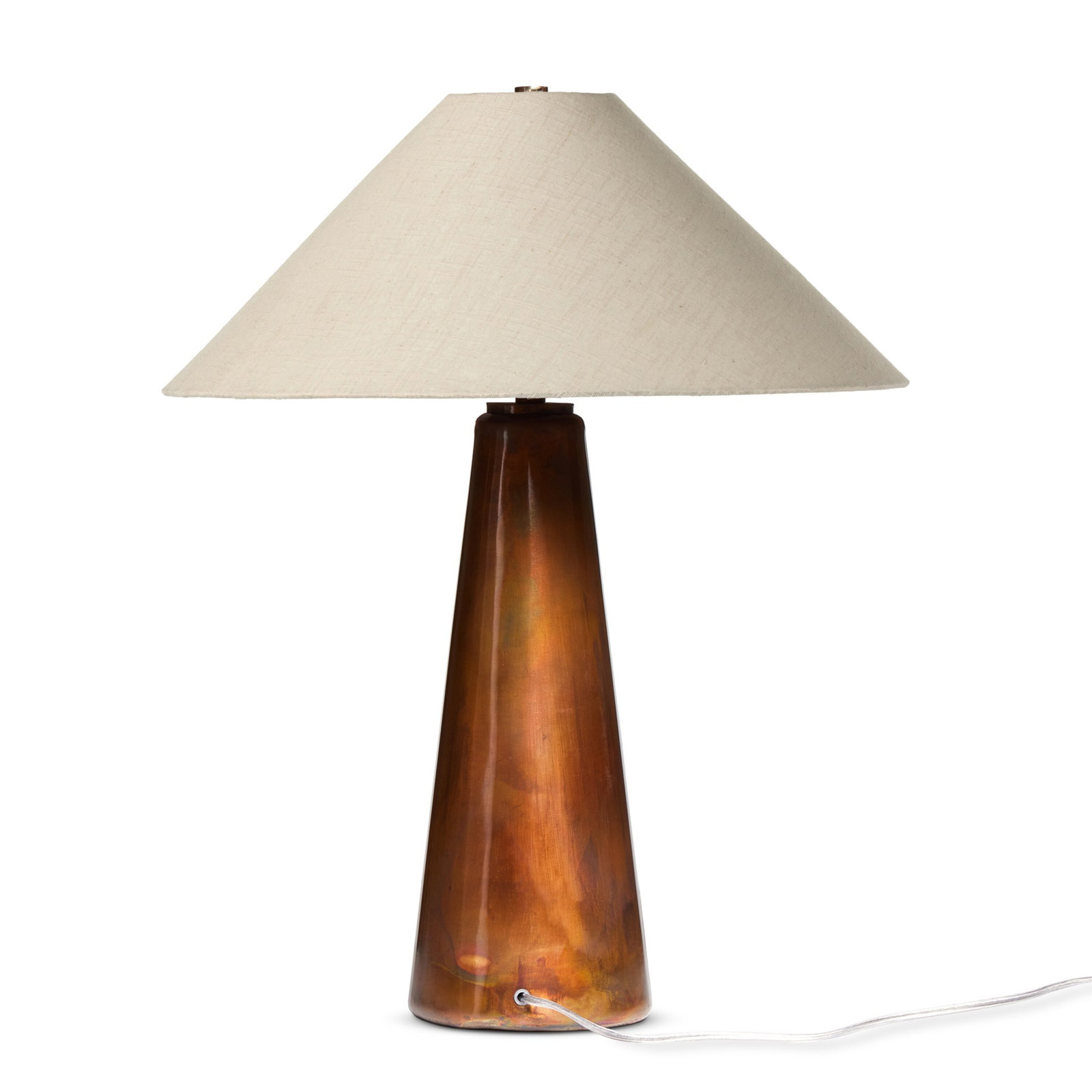 Iridescent Acid Wash Desk Lamp, Cream, Linen Blend, Iridescent Acid Wash