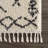 Adeen Shaggy Performance Tasseled Beige/Black Area Rug-2109419688