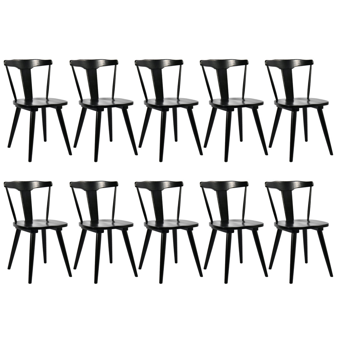 Brannagh 19.3" Modern Solid Wood Dining Chair Scandinavian Y-Shaped Backrest (Set of 10) Wade Logan®