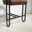 Chaise d'appoint avec structure en métal, chaise rembourrée-4957474