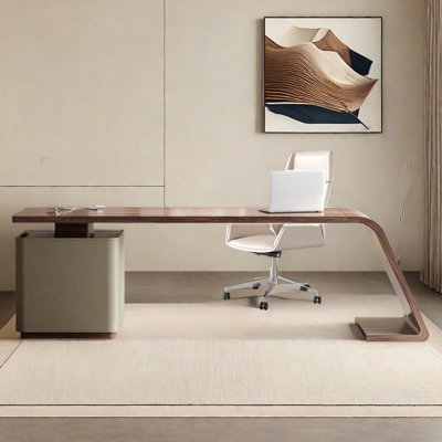Solid wood desk boss's office or computer desk