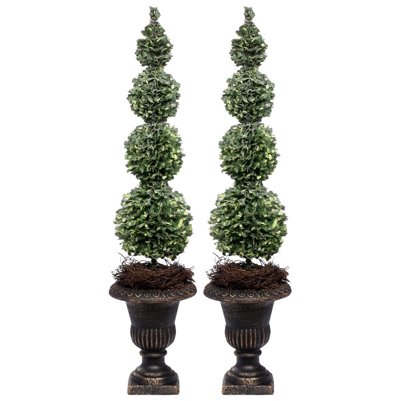 Triple Pine Topiary, 24 Inches