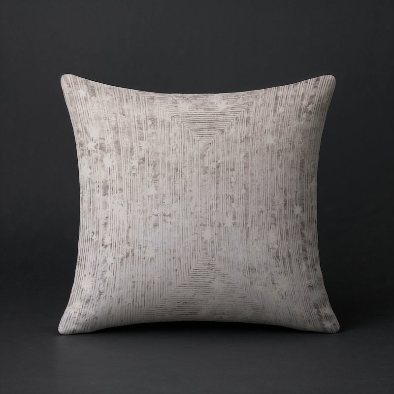 Coussin décoratif intérieur et extérieur Modern, Gris abstrait 62, Carré 18 po