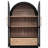 71" Tall Arched Kitchen Pantry Cabinet with Door Shelves, Farmhouse Kitchen Storage Cabinet with Open & Adjustable Shelves, Hidden Drawer & Glass Door, Cupboard for Kitchen, Dining Room, Black-1234774537
